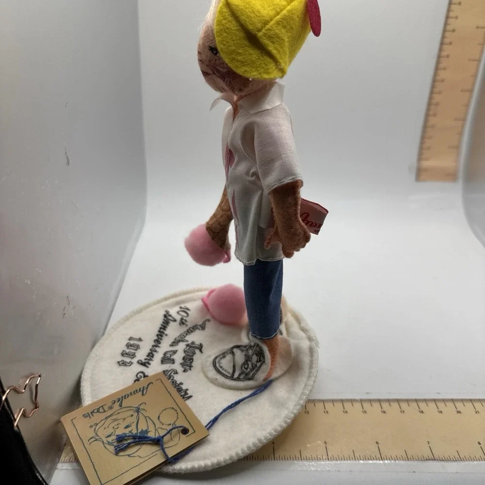 Vintage Annalee Doll Society Ice Cream Kid 10th Anniversary Edition Logo Kid '93